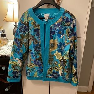 Chico’s sz 3 Embroidered jacket